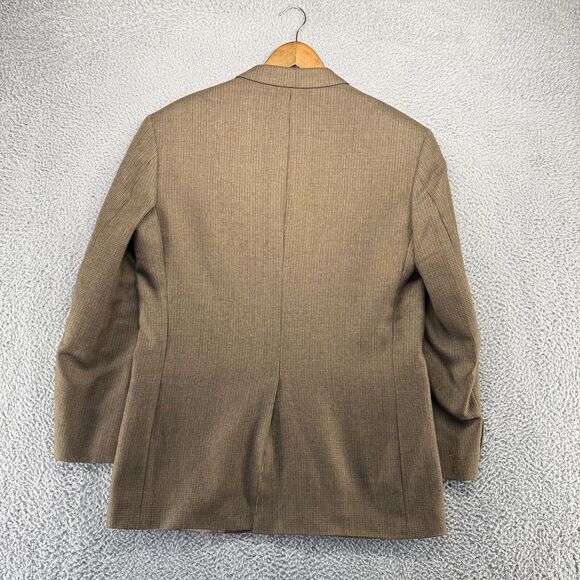Oscar De La Renta Jacket Men's 40 Regular Brown Lambswool Sport Coat Two Button - Picture 6 of 12